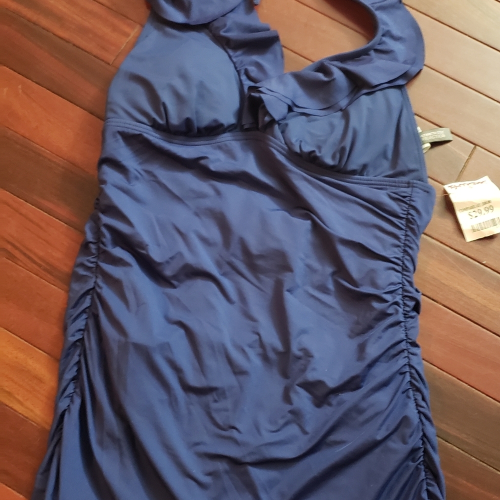 Kenneth Cole one piece navy bathingsuit size L